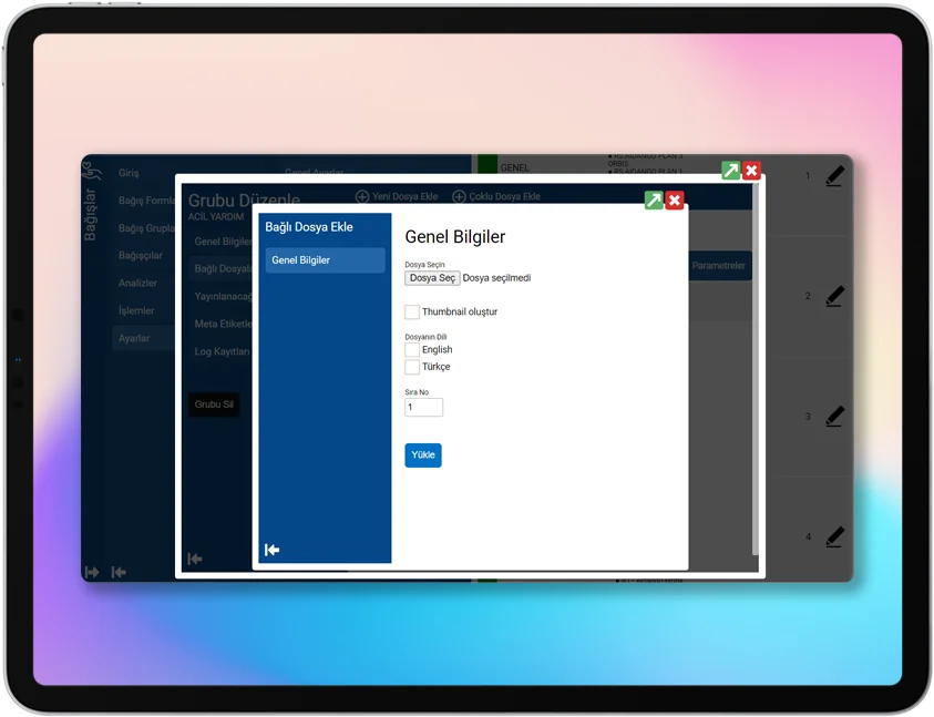 Bağış İçeriklerinizi Yönetin