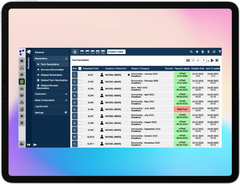 Dues Payment Tracking