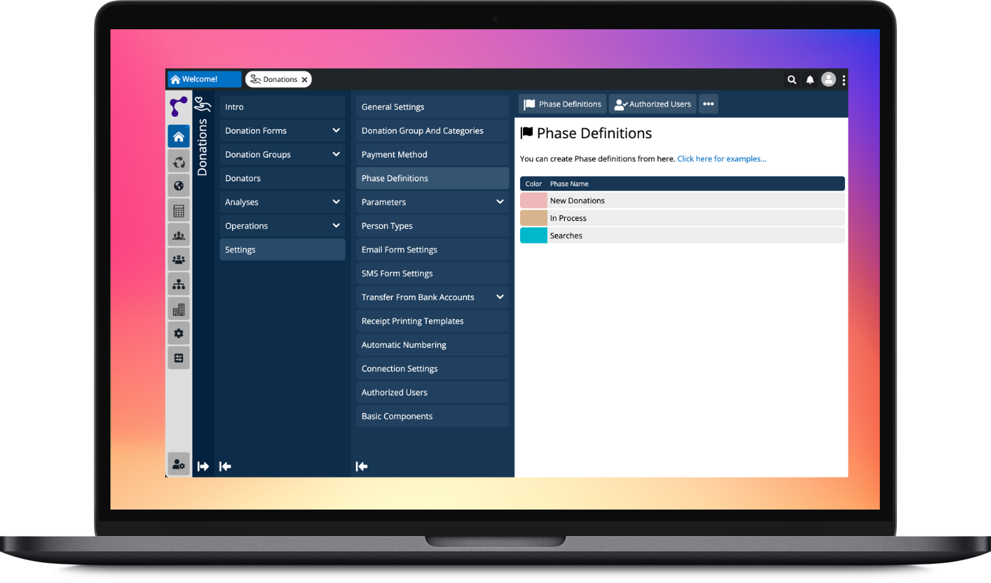 Authorizing Donations by Stage
