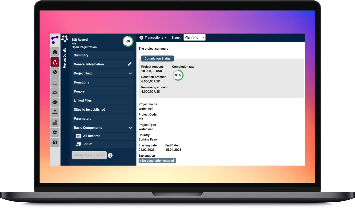 Project Completion Tracking
