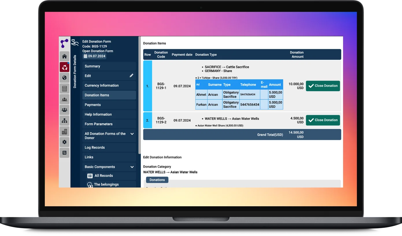 Ability to Receive Multiple Donations at the Same Time