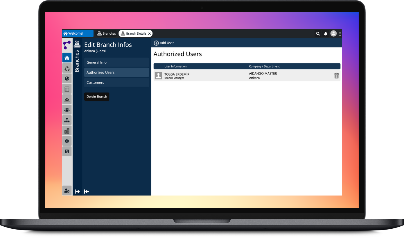 Branch and Personnel Identification