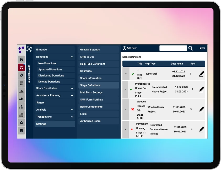 Stage Planning and Management